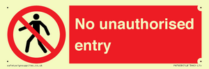 No unauthorised entry